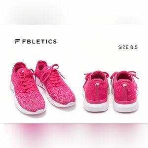Fabletics Women's Hot Pink Knit Lace-Up Athletic Sneakers Size 8.5